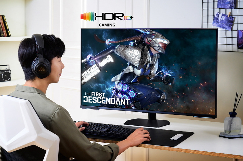 삼성전자가 넥슨 신작 '퍼스트 디센던트'에 게이밍 전용 화질 기술 'HDR10+ 게이밍'을 적용했다. 사진|삼성전