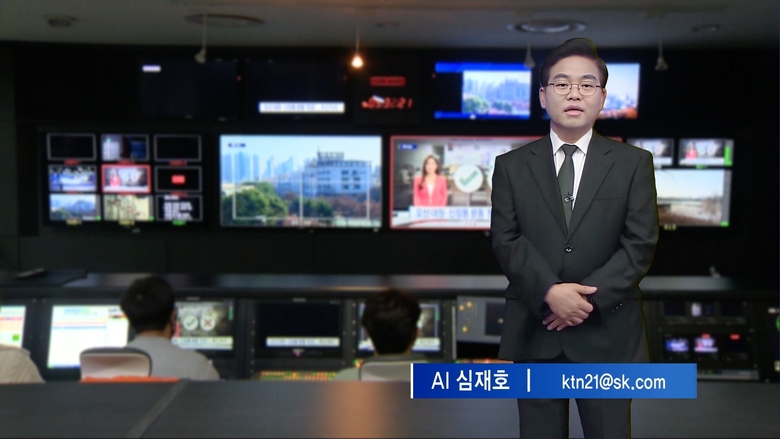 SKB가 AI휴먼 기술을 통해 구현한 AI 심재호 기자. 사진|SKB