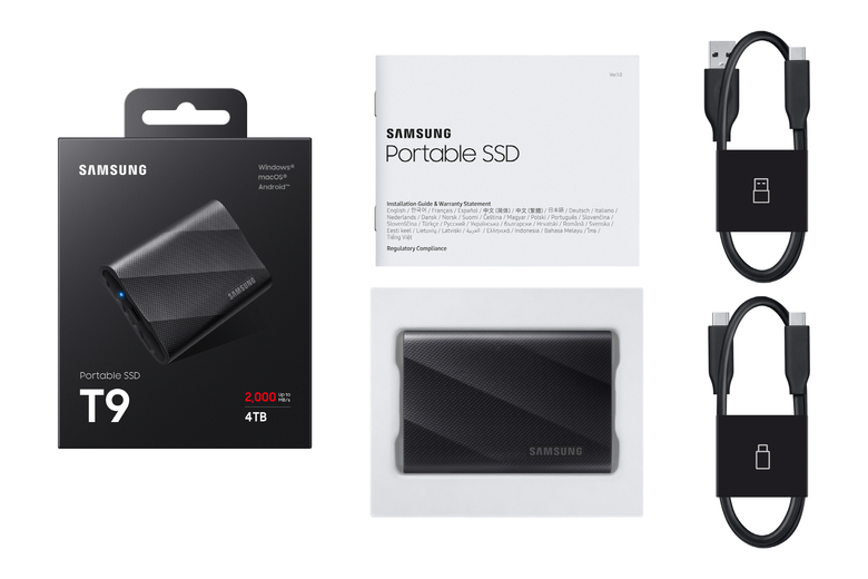 삼성전자가 지난 4일 출시한 포터블 SSD T9 제품. 사진|삼성전자