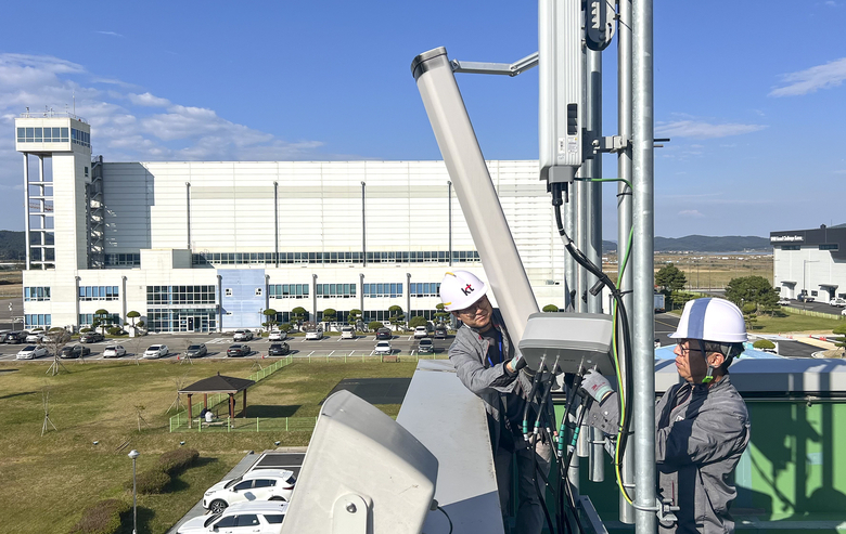 KT는 UAM 전용 5G 상공망 특화 안테나 현장 검증을 진행했다. 사진|KT