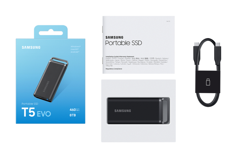 삼성전자가 포터블 SSD T5 EVO를 출시했다. 사진|삼성전자