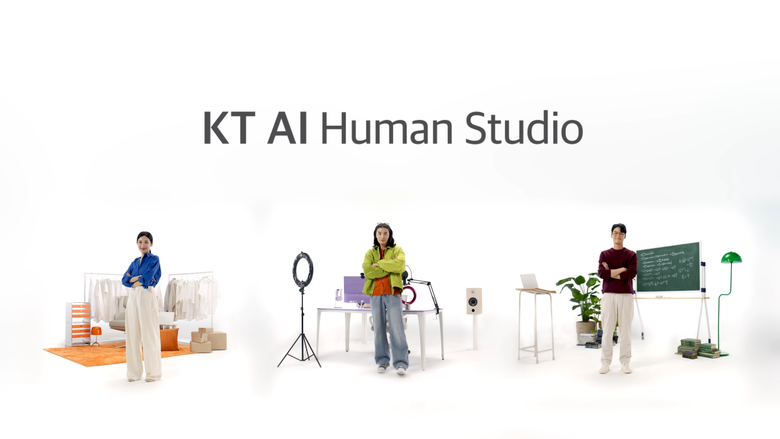 KT가 AI 휴먼 스튜디오 서비스를 출시했다. 사진|KT
