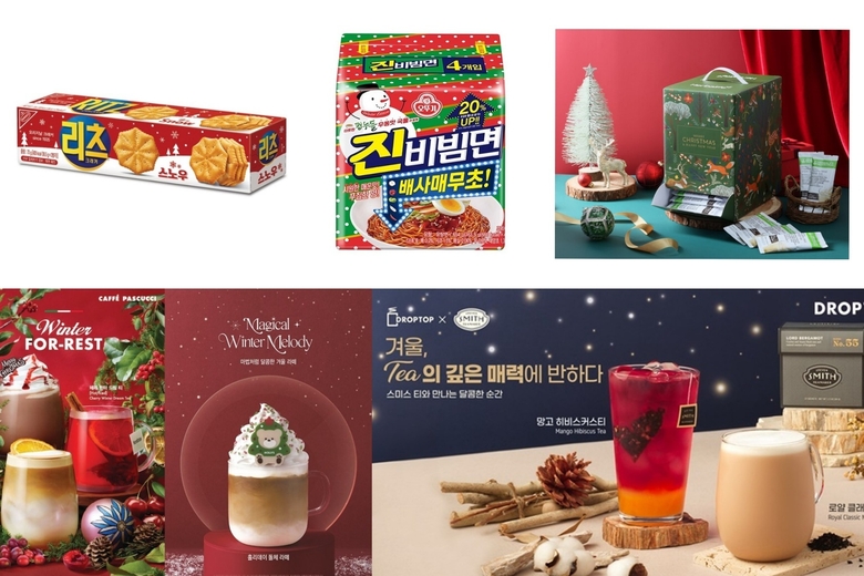 (왼쪽 위부터 시계 방향) 동서식품, 오뚜기, 한국허벌라이프, 드롭탑, 할리스, 파스쿠찌. 이미지ㅣ각사