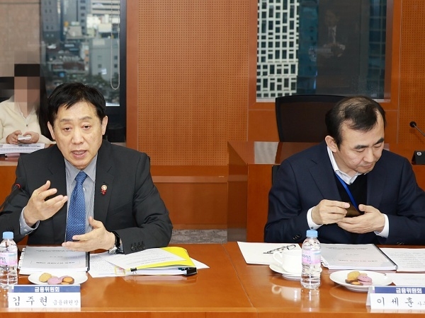 김주현 금융위원장이 18일 열린 연구기관장 간담회에서 발언하는 모습. 사진ㅣ금융위원회