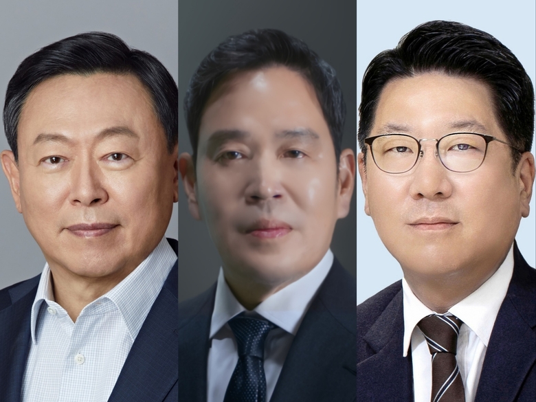 (왼쪽부터)신동빈 롯데 회장, 정용진 신세계그룹 부회장, 정지선 현대백화점그룹 회장. 사진ㅣ각사
