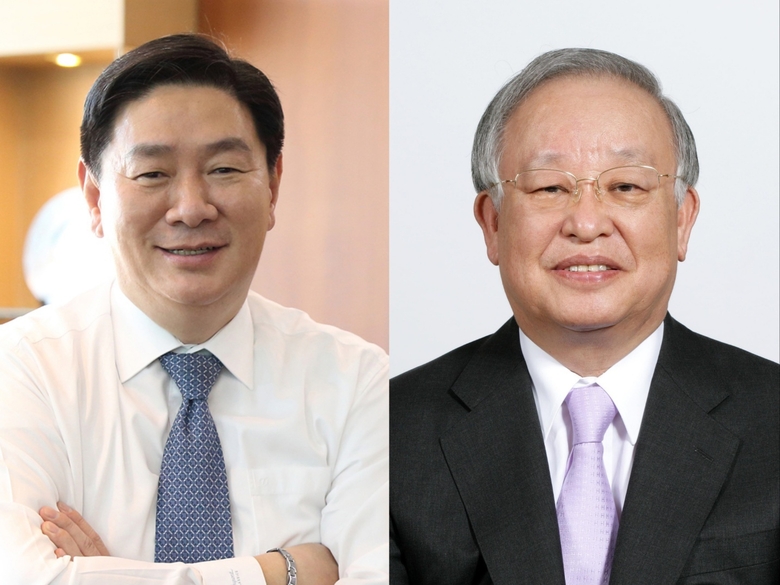 (왼쪽부터)허연수 GS리테일 대표이사(부회장), 손경식 CJ그룹 회장. 사진ㅣ각사