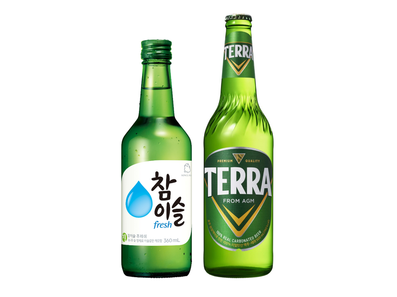 참이슬 후레쉬, 테라 제품. 이미지ㅣ하이트진로