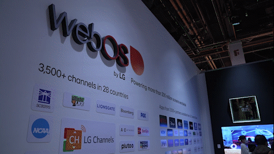 LG전자가 CES 2024서 구성한 콘텐츠 체험 공간. 영상|LG전자
