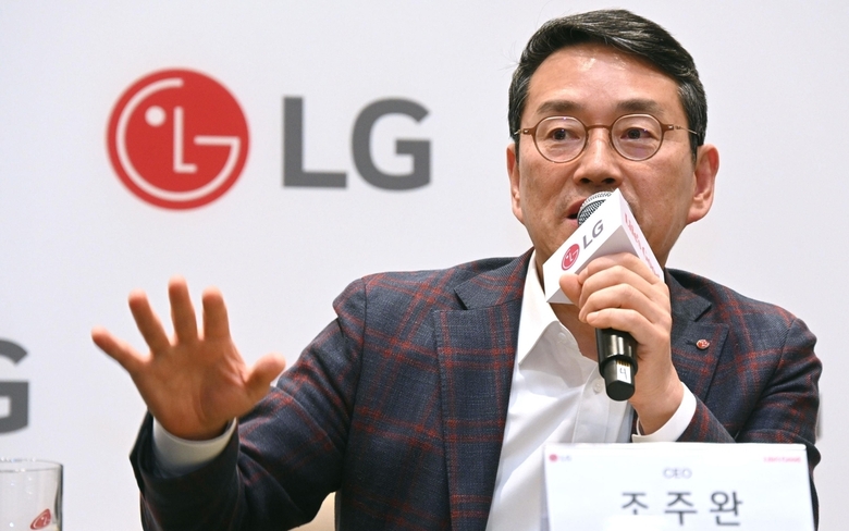 조주완 LG전자 사장이 기자간담회를 진행하고 있다. 사진|LG전자 