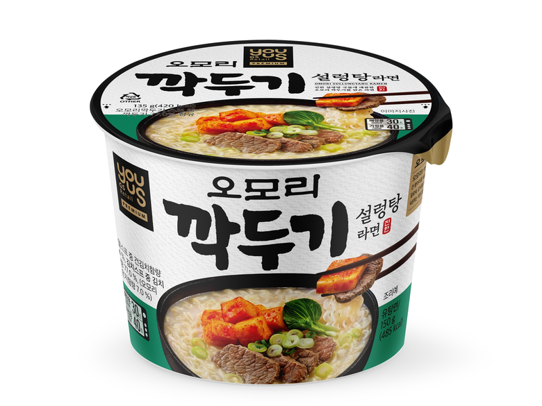 GS25의 한정판 오모리깍두기설렁탕면. 이미지ㅣGS리테일