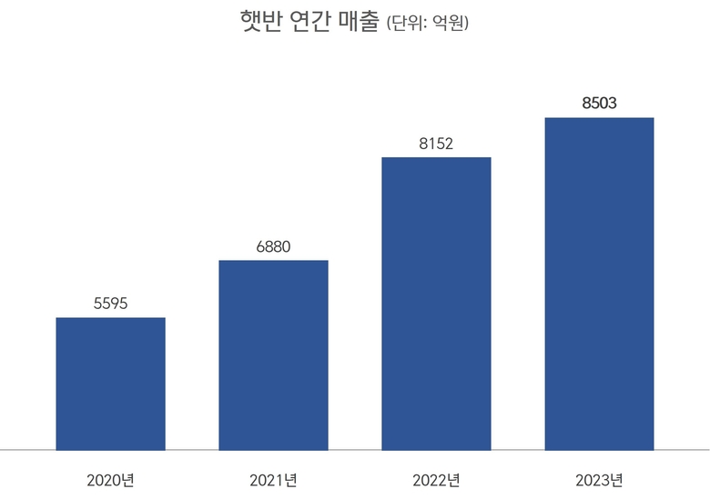 햇반 연간 매출 추이. 이미지ㅣCJ제일제당