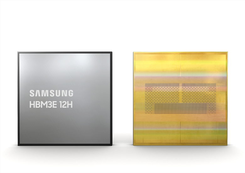 삼성전자가 업계 최초로 개발한 36GB HBM3E 12H D램. 사진|삼성전자