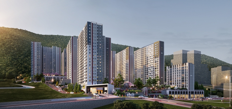 경남 양산 ‘사송 롯데캐슬’ 단지 조감도. 사진ㅣ롯데건설