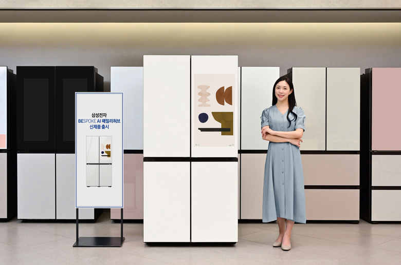 삼성전자가 출시한 '비스포크 AI 패밀리허브' 냉장고 신제품. 사진|삼성전자