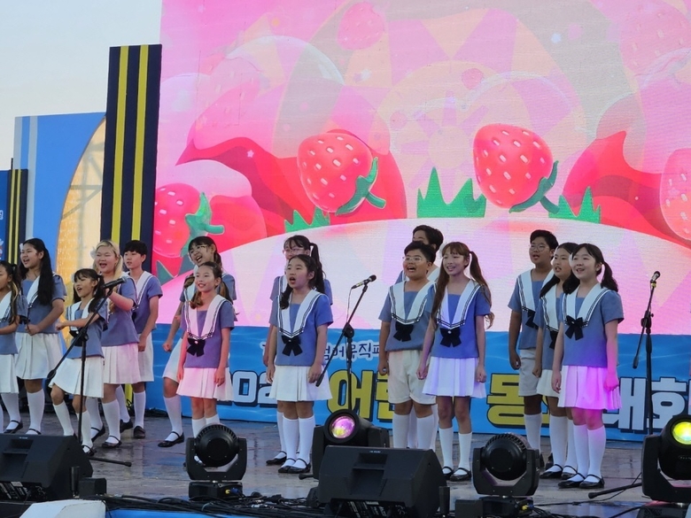 지난해 개최한 어린이 동요대회 합창공연 모습 (사진 :기장군 제공)