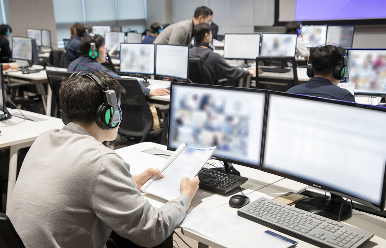 지난 4월 20일 경기도 용인에 위치한 삼성전자 인재개발원에서 GSAT 응시자들을 대상으로 진행된 예비 소집. 사진|삼성전자