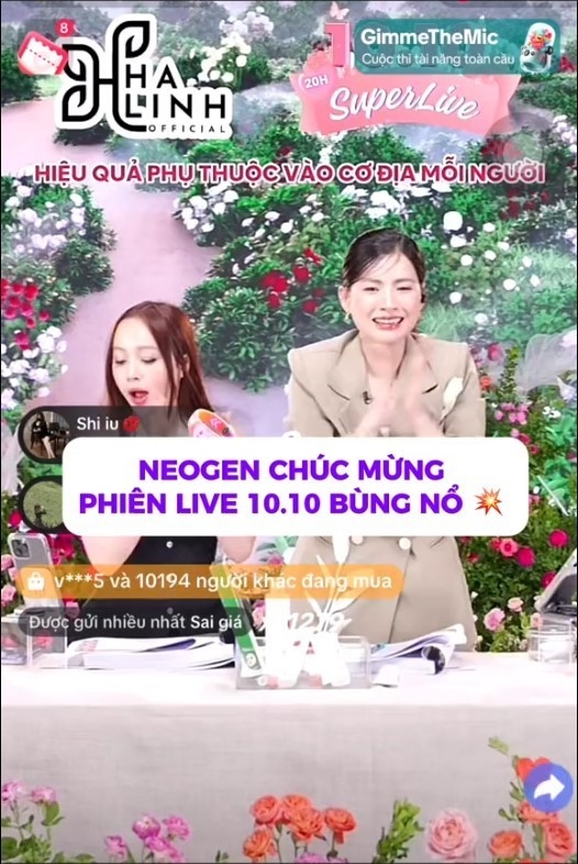 베트남 인플루언서 보하린이 틱톡 라이브 방송을 진행하고 있다. 사진|아우딘퓨쳐스