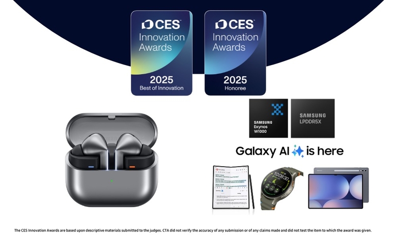 CES 2025 혁신상 수상한 삼성전자 제품들. 사진ㅣ삼성전자