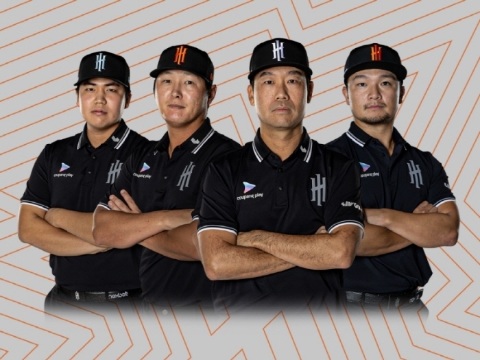 (왼쪽부터) 장유빈, 대니 리, 케빈 나, 코즈마 진이치로. 사진/ 쿠팡플레이