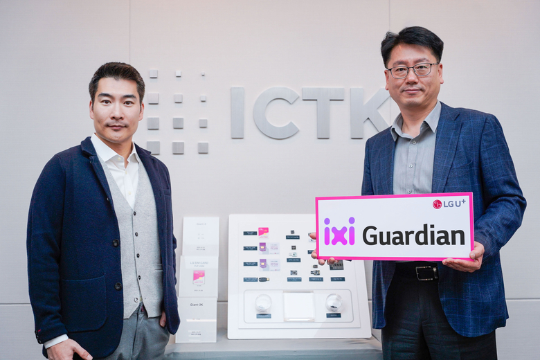 이정원 ICTK 대표(왼쪽)와 강종오 LG유플러스 기업서비스개발Lab장. 사진ㅣLG유플러스