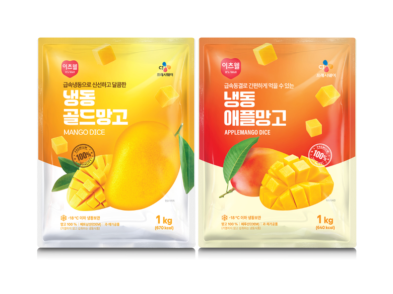 이츠웰 냉동망고 신상품 2종. 이미지ㅣCJ프레시웨이