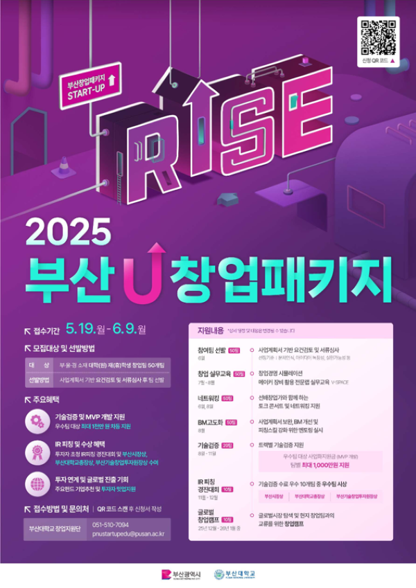부산시와 부산대학교가 공동으로 추진하는 부산유(U) 창업패키지 안내 포스터. 이미지ㅣ부산시