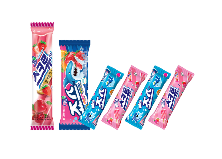 기존 스크류바·죠스바와 미니 스크류바·미니 죠스바. 이미지ㅣ롯데웰푸드