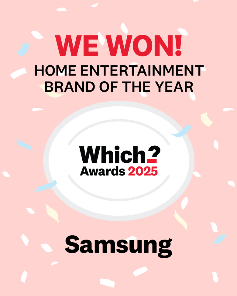 영국 소비자연맹지 '위치(Which)'가 주관하는 '위치 어워드'에서 2025년 '올해의 홈 엔터테인먼트 브랜드'로 선정된 삼성전자. 사진ㅣ삼성전자