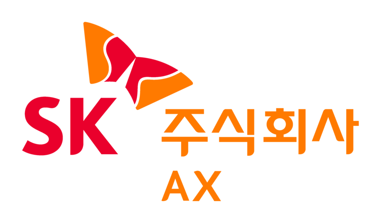 SK AX 로고. 