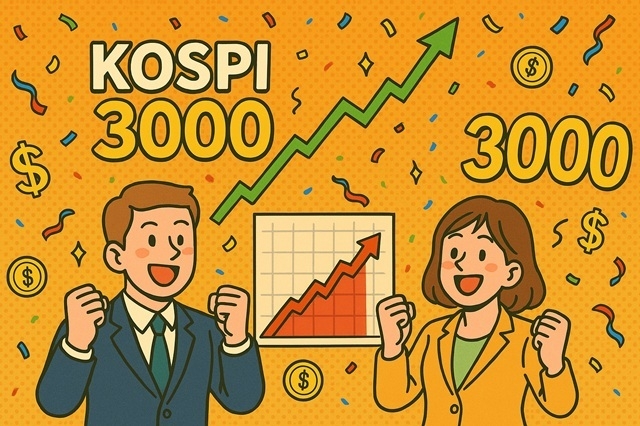 코스피가 연일 상승랠리를 펼치며 3000포인트 기대감을 높이는 가운데, 증권사들도 하반기 지수 상단을 높이고 있다. 사진|챗GPT