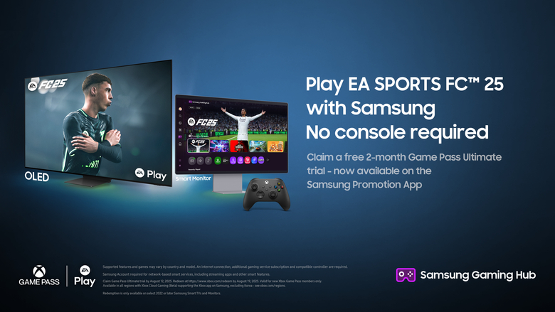 삼성 게이밍 허브에서 플레이할 수 있는 'EA FC 25'. 사진ㅣ삼성전자