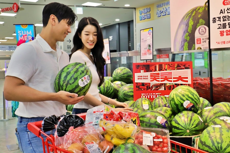 서울 중구 봉래동에 위치한 롯데마트 제타플렉스 서울역점에서 고객들이 롯데레드페스티벌 행사 상품을 쇼핑하고 있다. 사진 ㅣ 롯데마트