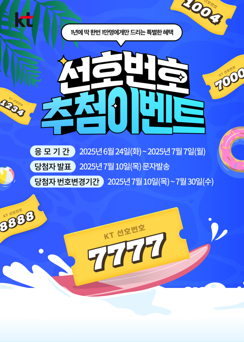 KT 선호번호 추첨 이벤트. 사진ㅣKT