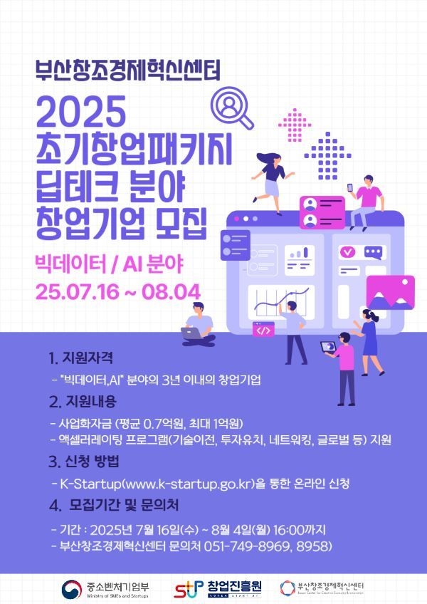 초창패 딥테크 분야 모집 공고 포스터. 이미지ㅣ부산창조경제혁신센터