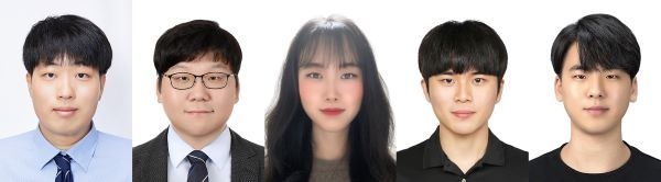연구진-왼쪽부터 김채빈 위정재 정소담 윤여명 문호준. 사진ㅣ부산대학교 