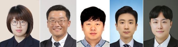 연구진-왼쪽부터 김지희 김영국 방준혁 김준수 민홍국. 사진ㅣ부산대학교 