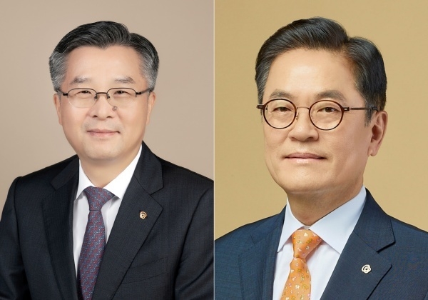 왼쪽부터 권혁웅·이경근 한화생명 신임 대표이사. 사진ㅣ한화생명
