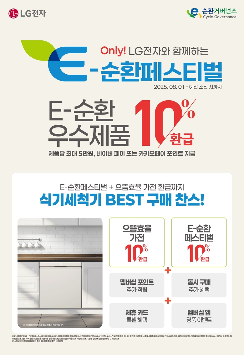 LG전자, 으뜸효율가전 환급에 추가 혜택 더해…환급·포인트·할인 제공