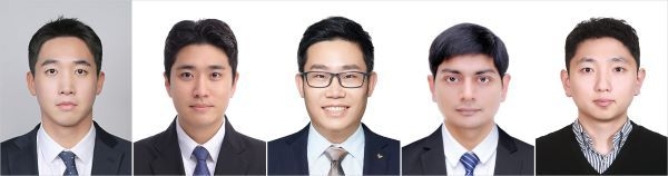 연구진 왼쪽부터 김병수, 조원우, 그 가오, 알빈드 쿠마 수클라, 안민준. 사진ㅣ부산대학교 