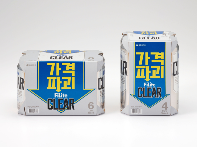 필라이트 클리어 350mL, 500mL 캔 제품. 이미지ㅣ하이트진로
