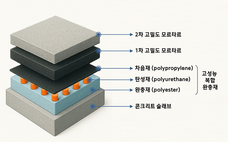 현대건설이 1등급 인정서를 추가 획득한 바닥시스템. 이미지ㅣ현대건설