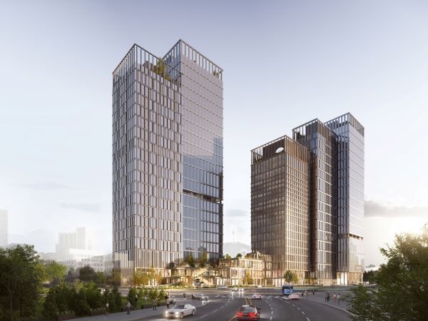 서울역 북부역세권 복합개발 조감도 (우측에서 세번째 ‘만다린 오리엔탈 서울’). 이미지ㅣ한화건설