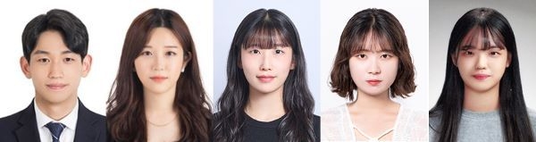 연구원 (왼쪽부터 김세창, 박동주, 신화랑, 강명지, 조지혜). 사진ㅣ국립부경대학교 