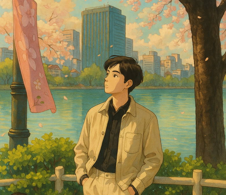 챗GPT의 이미지 생성 기능을 이용해 '지브리 스타일'로 변환한 이미지.