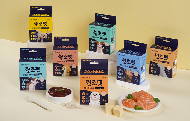 윌로펫 종합 영양 보조제 7종. 이미지ㅣ유한양행