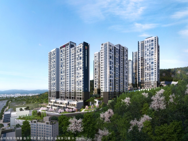 부산 사상구 일원에 들어설 '더파크 비스타동원' 투시도. 이미지ㅣ동원개발