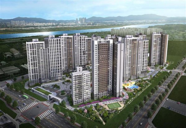 풍무역세권 수자인 그라센트 1차(B2블록) 조감도. 이미지ㅣBS한양