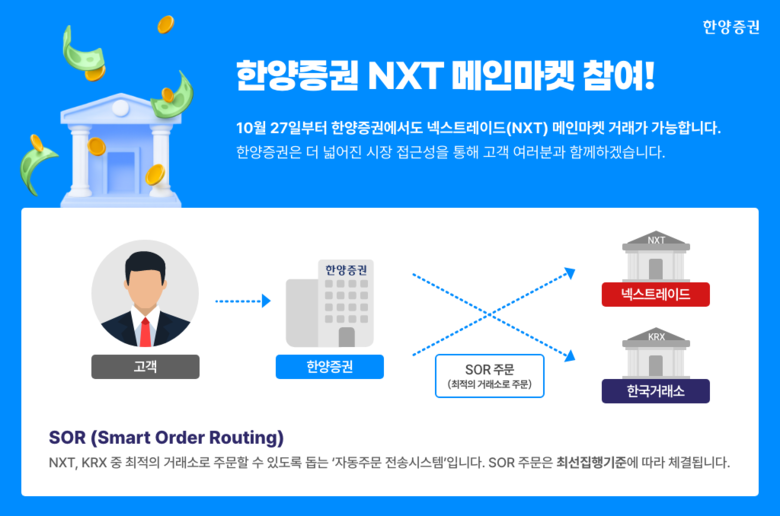 한양증권, 넥스트레이드 메인마켓 참여