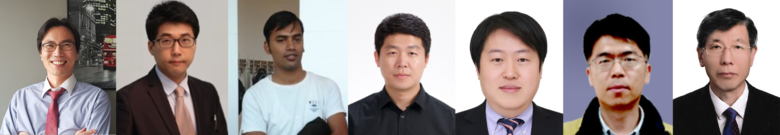 단일연도 부문 (왼쪽부터 채규정, 허준호, Dipak A. Jadhav, 심도식, 서동욱, 조성환, 서영완 교수). 사진ㅣ국립한국해양대학교 